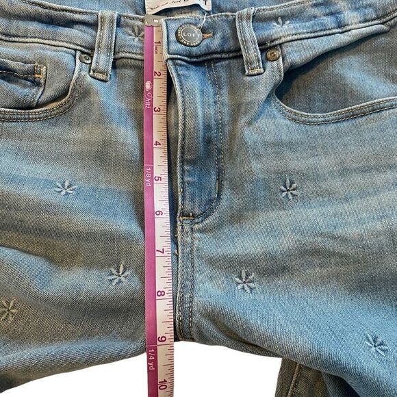 Loft Flower Blue Jeans Sz 28/6 - Picture 6 of 10